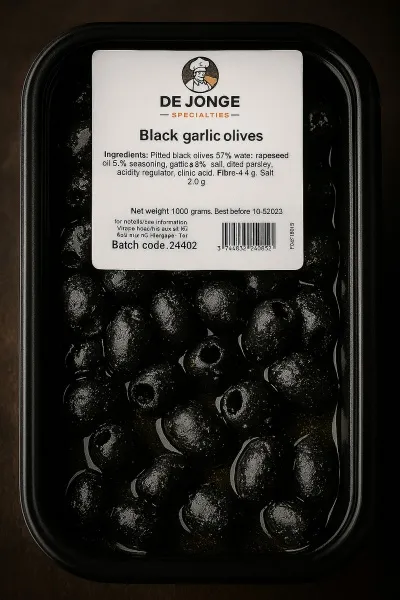 Black Garlic Olives