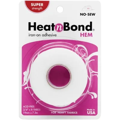 Hem adhesive iron on