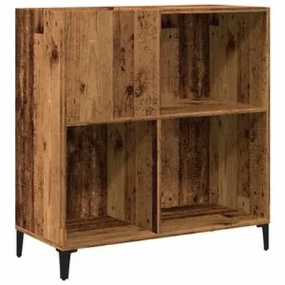 vidaXL Plötuskápur Gamli Viðar 84,5x38x89 cm Samsettur Viður