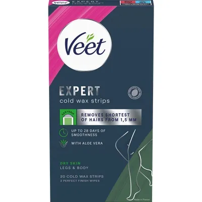 Veet Expert vaxstrimlar fyrir fætur, viðkvæm húð