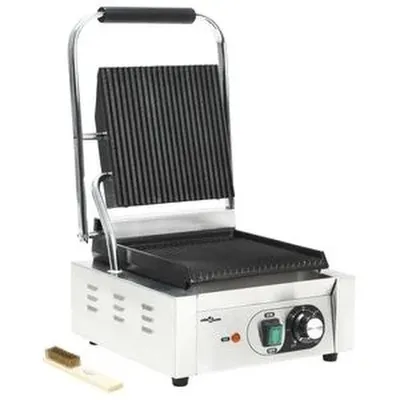 vidaXL Rifflað Samlokugrill Ryðfrítt Stál 1800 W 31x30,5x20 cm