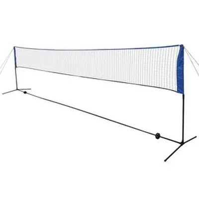 vidaXL Badminton Net með Flugum 600x155 cm