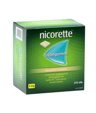 Nicorette Fruitmint tyggigúmmí 4mg 210stk