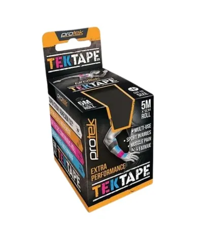 Protek TEKTAPE kinesiology Tape 5cm x 5m Black