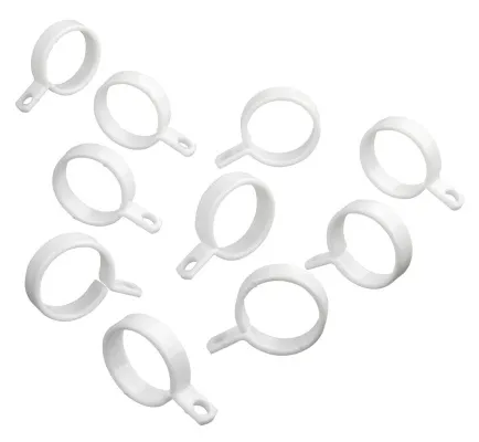 Gardínuhringir Ø12 mm 10 stk í pakka hvítir