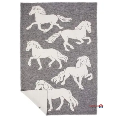 Blanket / Hestar Grátt 7991-0103 (140 x 210 cm)