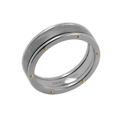 Titan Ring w/ 18k Yellow Gold & Tantalum Sandblasted/Polished - Satin gift wrap / 59mm