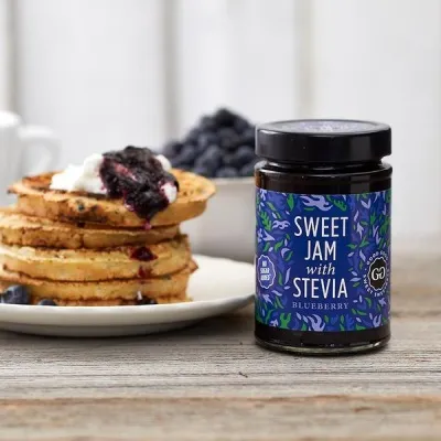 Sweet Jam with Stevia 330 g - Blueberry - No Added Sugar