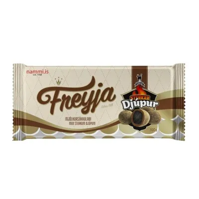 Freyja chocolate with hot Djúpur / 100 gr