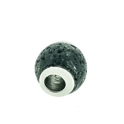 Lava Bead - 10 mm - Titanium