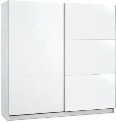 RABERG fataskápur 200x200 cm m/spegli hvítur