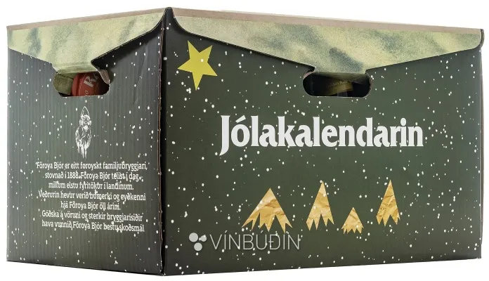 Föroya Bjór Jólakalendarin jóladagatal 24 stk. 12 tegundir af bjór