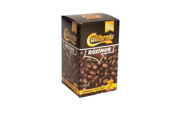 Goa Dark Chocolate Covered Raisins / Góu Rúsinur box - Dark (420 gr.)