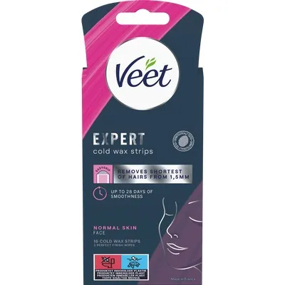 Veet Expert vaxstrimlar fyrir andlit 16stk