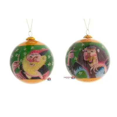 Hand Painted Christmas Baubles, YULE LADS' MOTHER & CANDLE BEGGAR