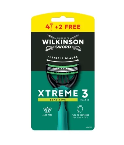 WILKINSON Sword Xtreme3 Rakvél Sensitive 6stk