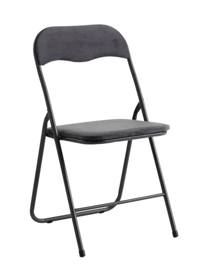 VOEL klappstóll dökkgrátt flauel á setu