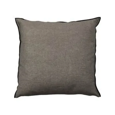 PAULI Púðaver 50x50cm taupe með svörtum brúnum