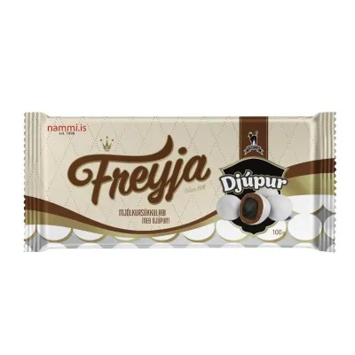 Freyja chocolate with Djúpur / 100 gr