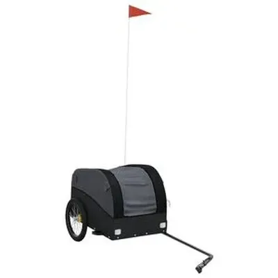 vidaXL Reiðhjólavagn Svartur 30 kg Járn