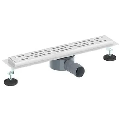 vidaXL Sturtu frárennsli með gleri með 360° sýrum Silfur 50 cm