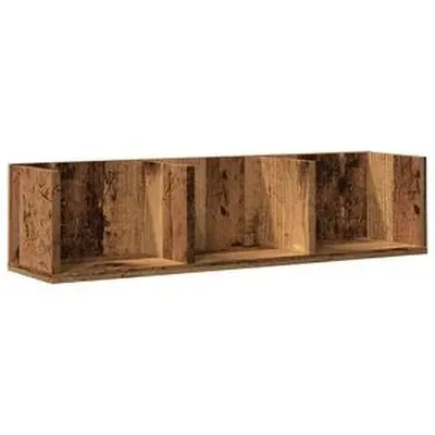 vidaXL CD Wall Shelf Gamli Viðar 75x18x18 cm Chipboard