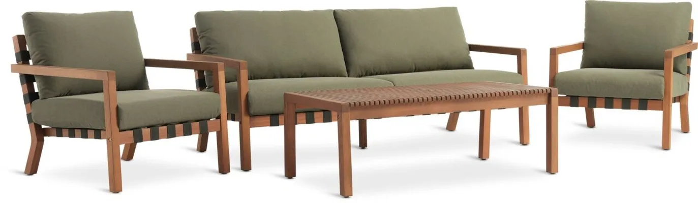 LITSBACKEN garðsett 4,5 manna harðviður