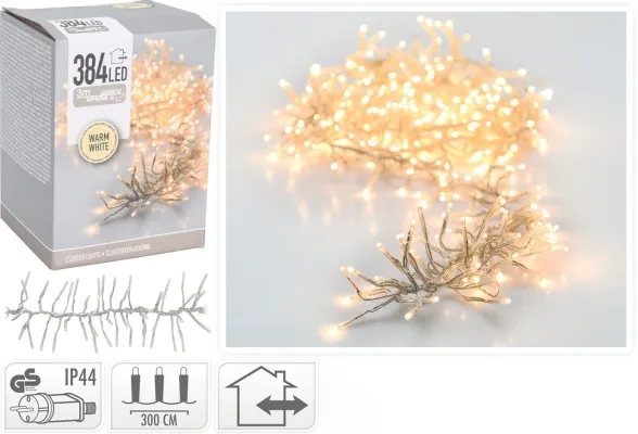 CLUSTER 384 LED sería L 2,8+3 m glær-glær