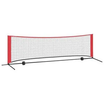 vidaXL Tennisnet Svartur og rauður 301 x 90,5 x 87 cm Pólýester