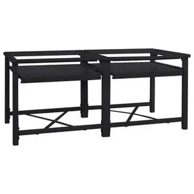 vidaXL Þvottavéla pedestall 2 pcs Svart 120 x 56 x 52 cm Stál