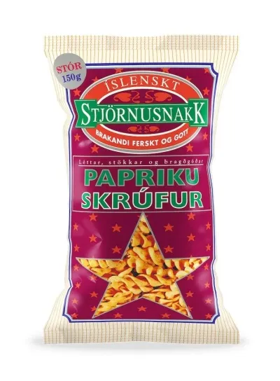 Papriku Skrúfur / Paprika Spirals (150 gr.)