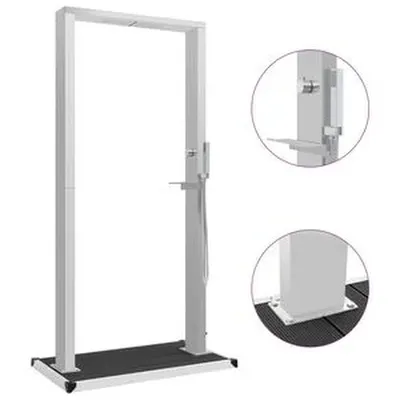 vidaXL Útisturta með Bakka WPC Ryðfrítt Stál