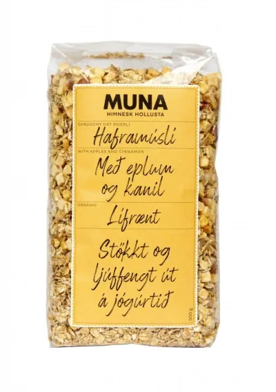 Muna Músli hafra með eplum og kanil 500gr