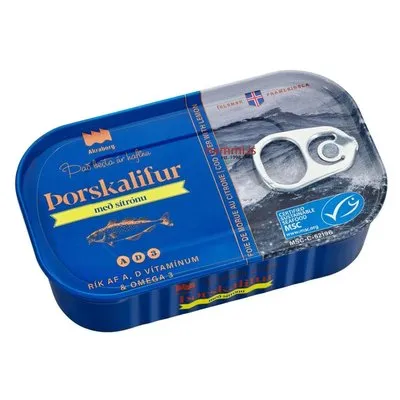 Cod Liver Lemon / Þorsklifur Sítrónu (120 gr.)