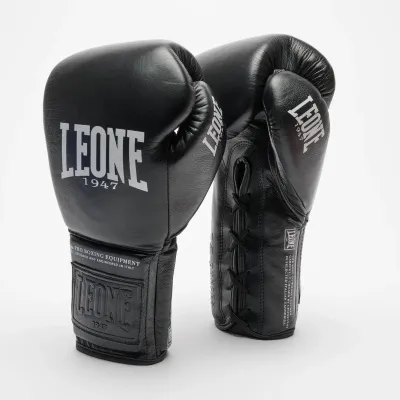 Leone The Greatest Boxhanskar reimdir - Svartir - 10oz