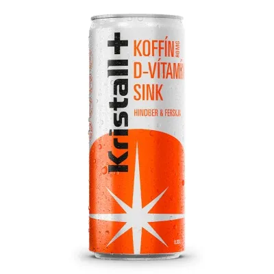 Kristall+ Hindber & Ferskja