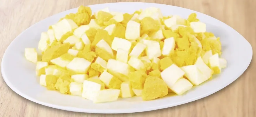 Egg Soðin Teningar 10x10x5mm IQF