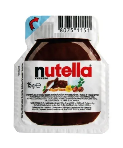 Nutella súkkulaðismyrja skammtar 120x15g