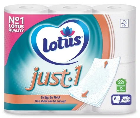 Lotus Just One WC 5-laga pappír 7x6stk