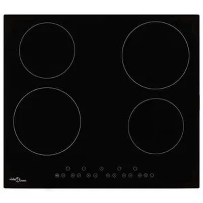 vidaXL Keramikhella með 4 Brennurum Snertiborð 6000 W