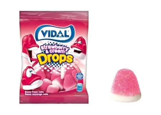 Vidal Strawberry & Cream drops 90g