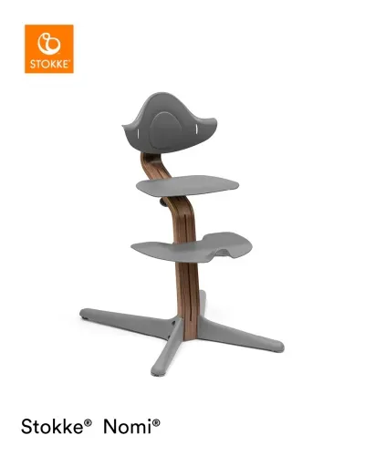 Stokke® NOMI®, grunnstóll - Walnut - Walnut Grey