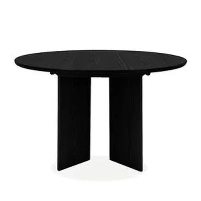 SAKURA ROUND Borðstofuborð Ø140cm svartlitaður olíuborinn gegnheill askur