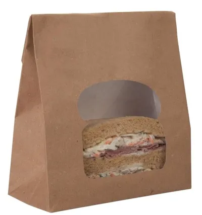 Samlokupokar Kraft húðaðir m/glugga 250stk