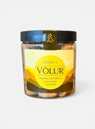Neskju möndlur m/ lakkrís og karamellusúkkulaði