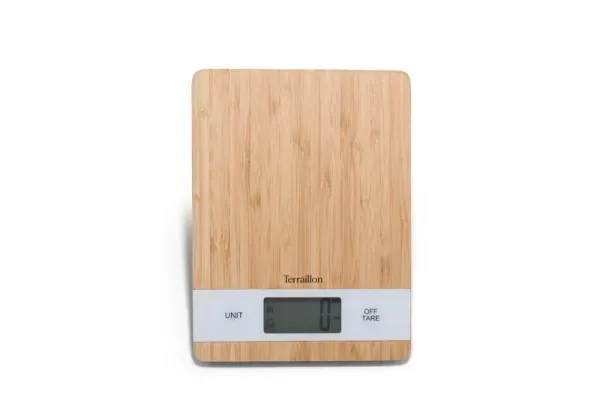 BAMBOO USB C - Eldhúsvog úr náttúrulegu bambus