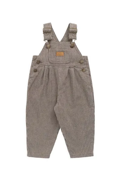 Smekkbuxur - Jamie Kay - Mini Pinstripe Cassava / Iroko - 4Y