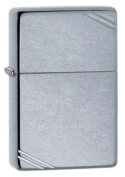 Zippo - Vintage með skástrikum  - Áletrun nafn og merki