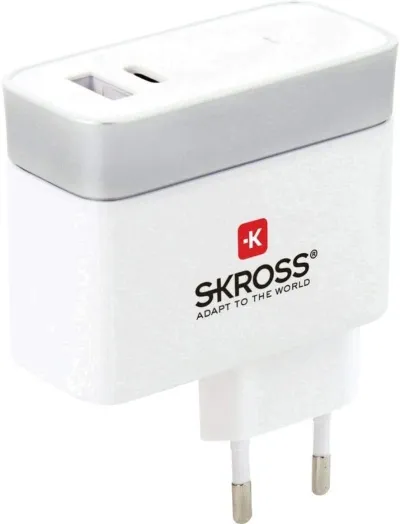 Skross Hleðslutæki USB-A + USB-C 27W