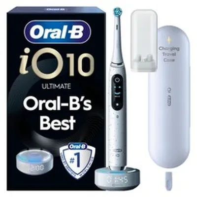 Oral B - Oral-B iO10 Electric Toothbrush - White - 1 Brush Head, Charging Travel Case